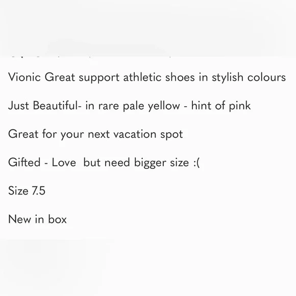 🆕Vionic Athletic shoes 7.5 Maren new in box  NWT - Picture 4 of 4